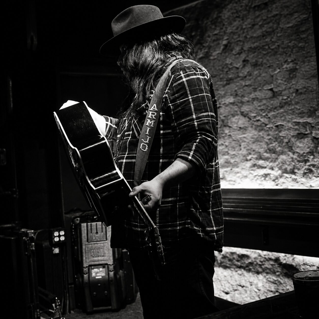 Jesse James Armijo backstage before a live performance